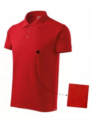 Pánske tričko s golierom MALFINI COTTON 212 ČERVENÁ