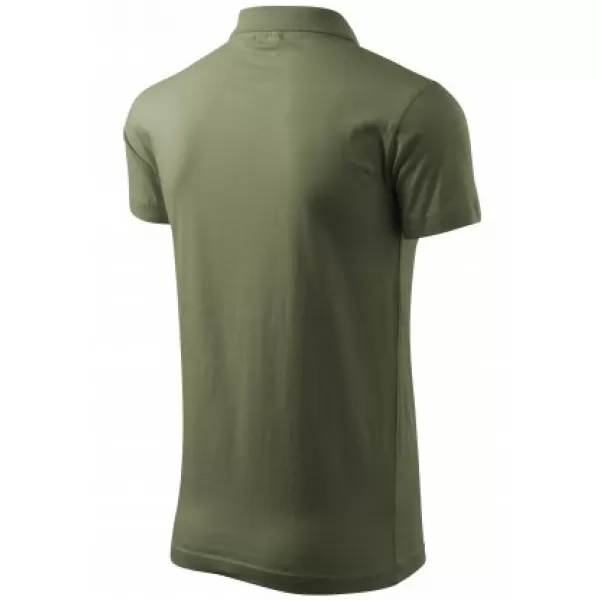  Pánske tričko s golierom MALFINI SINGLE J. 202 KHAKI 