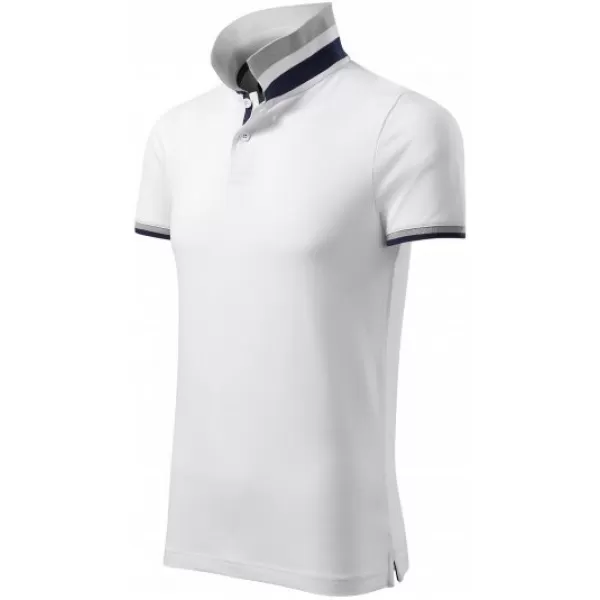  Pánske tričko s golierom MALFINI PREMIUM COLLAR UP 256 BIELA 