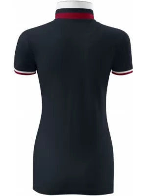 Dámske tričko s golierom MALFINI PREMIUM COLLAR UP 257 DARK NAVY