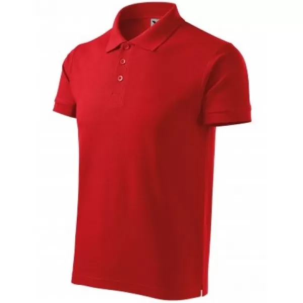  Pánske tričko s golierom MALFINI COTTON 212 ČERVENÁ 