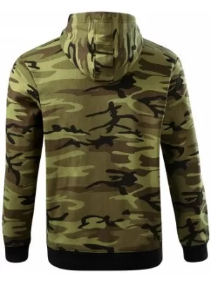 Pánska mikina MALFINI CAMO ZIPPER C19 CAMOUFLAGE GREEN