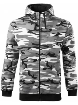 Pánska mikina MALFINI CAMO ZIPPER C19 CAMOUFLAGE GRAY