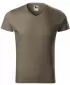Pánske tričko MALFINI SLIM FIT V-NECK 146 ARMY