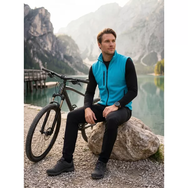  Pánska fleecová vesta MALFINI EXIT 525 TYRKYSOVÁ 