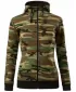 Dámska mikina MALFINI CAMO ZIPPER C20 CAMOUFLAGE BROWN