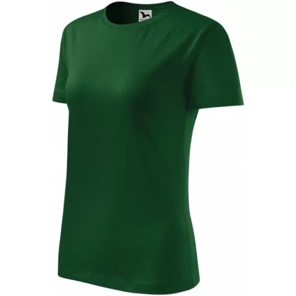  Dámske tričko MALFINI CLASSIC NEW 133 FĽAŠKOVO ZELENÁ 