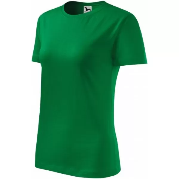  Dámske tričko MALFINI CLASSIC NEW 133 STREDNE ZELENÁ 