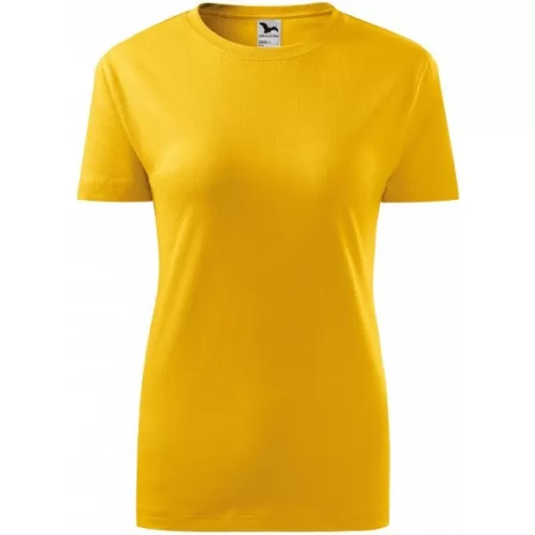  Dámske tričko MALFINI CLASSIC NEW 133 ŽLTÁ 