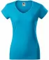 Dámske tričko MALFINI FIT V-NECK 162 TYRKYSOVÁ