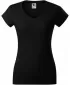 Dámske tričko MALFINI FIT V-NECK 162 ČIERNA