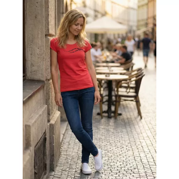  Dámské triko ALTISPORT CARRYOVER ALW001F61 ČERVENÁ 