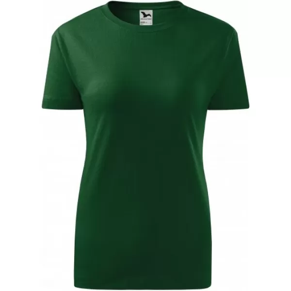  Dámske tričko MALFINI CLASSIC NEW 133 FĽAŠKOVO ZELENÁ 
