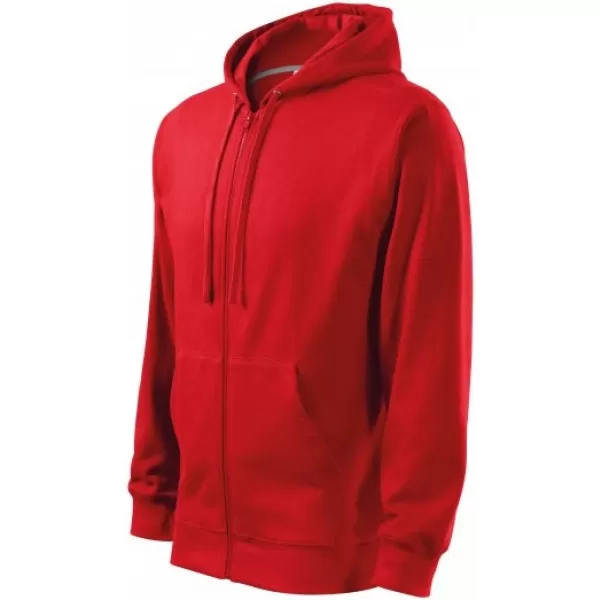  Pánska mikina MALFINI TRENDY ZIPPER 410 ČERVENÁ 