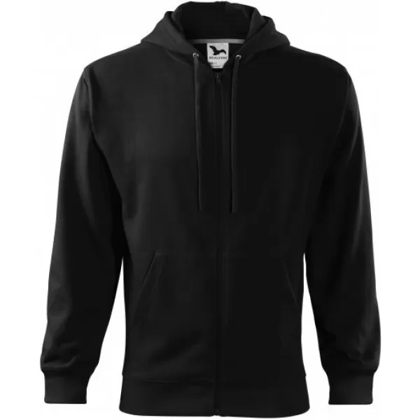  Pánska mikina MALFINI TRENDY ZIPPER 410 ČIERNA 