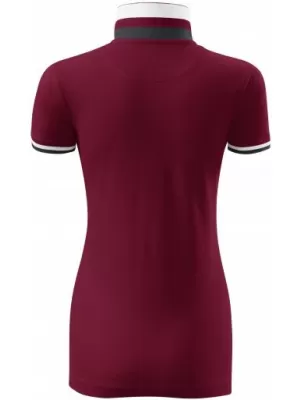 Dámske tričko s golierom MALFINI PREMIUM COLLAR UP 257 GARNET