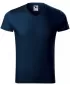 Pánske tričko MALFINI SLIM FIT V-NECK 146 NÁMORNÁ MODRÁ