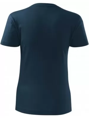 Dámske tričko MALFINI CLASSIC NEW 133 NÁMORNÁ MODRÁ