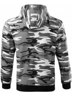 Pánska mikina MALFINI CAMO ZIPPER C19 CAMOUFLAGE GRAY