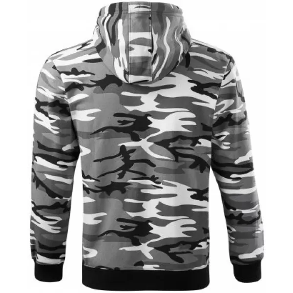  Pánska mikina MALFINI CAMO ZIPPER C19 CAMOUFLAGE GRAY 