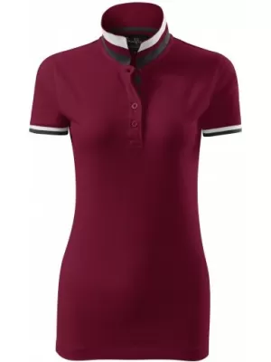 Dámske tričko s golierom MALFINI PREMIUM COLLAR UP 257 GARNET