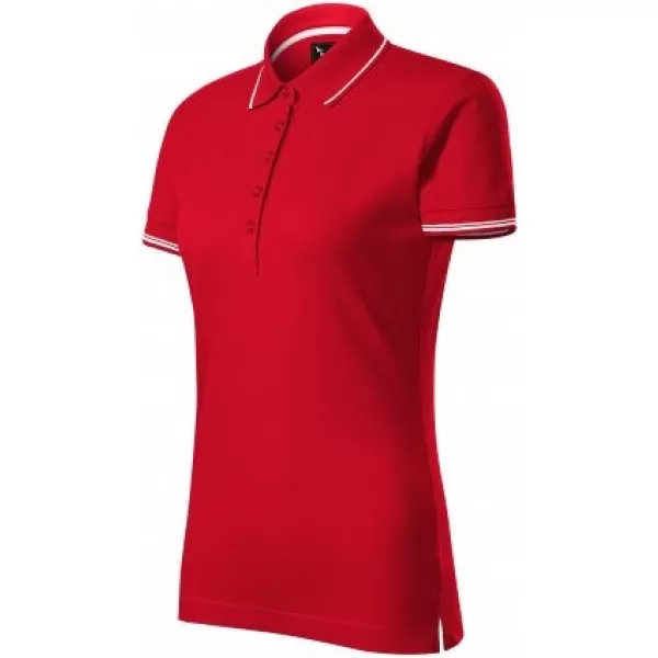  Dámske tričko s golierom MALFINI PREMIUM PERFECTION PLAIN 253 FORMULA RED 