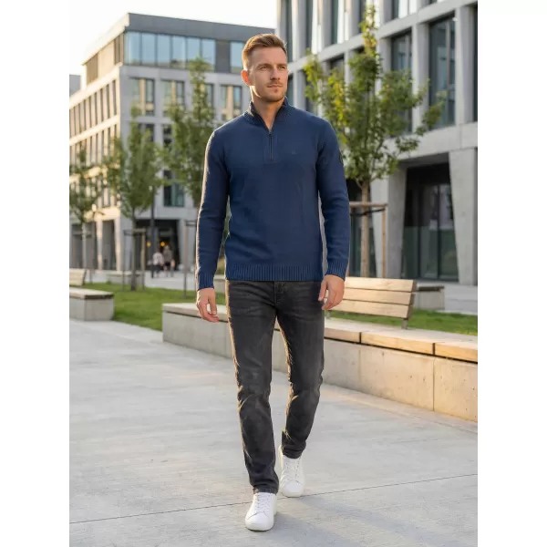  Pánsky sveter ALTISPORT básek MPLS094 TMAVO MODRÁ 