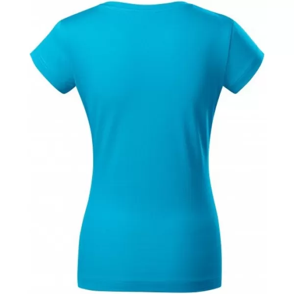  Dámske tričko MALFINI FIT V-NECK 162 TYRKYSOVÁ 