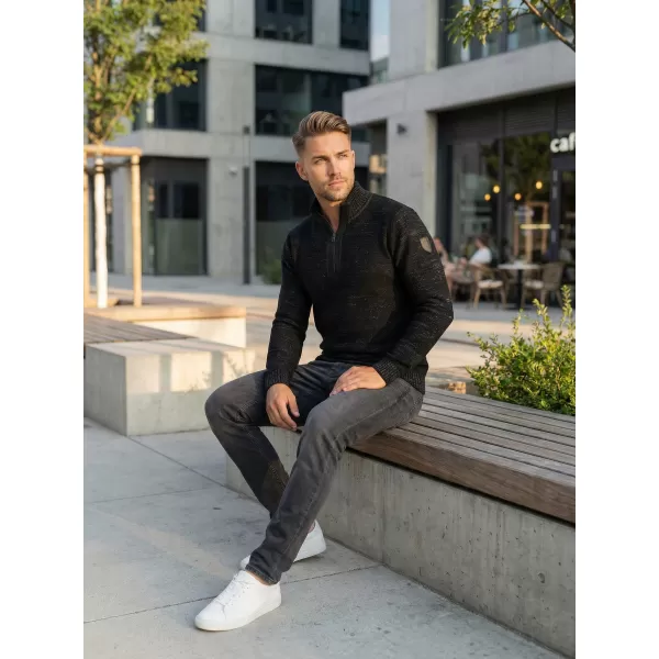  Pánsky sveter ALTISPORT básek MPLS094 ČIERNA 