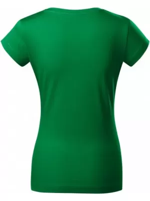 Dámske tričko MALFINI FIT V-NECK 162 STREDNE ZELENÁ