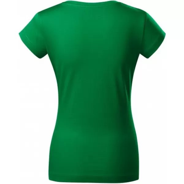  Dámske tričko MALFINI FIT V-NECK 162 STREDNE ZELENÁ 