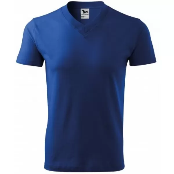  Pánske tričko MALFINI V-NECK 102 KRÁĽOVSKÁ MODRÁ 