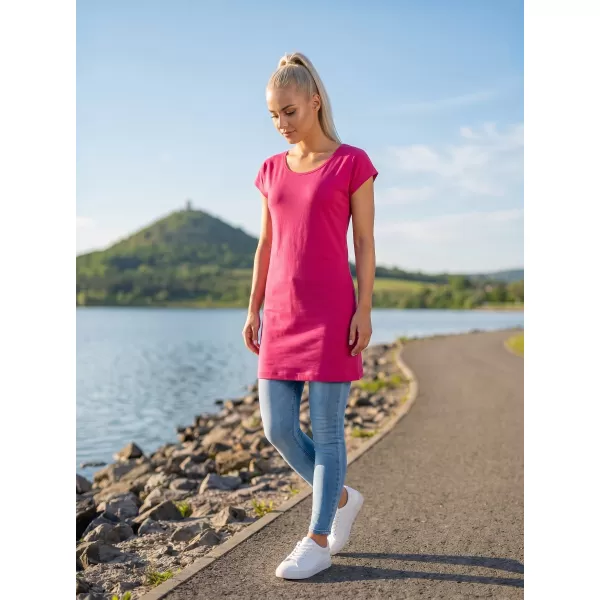  Dámske predĺžené tričko MALFINI LOVE 123 PURPUROVÁ 