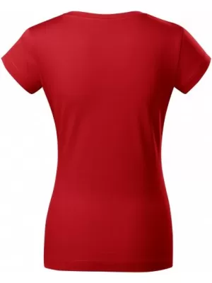 Dámske tričko MALFINI FIT V-NECK 162 ČERVENÁ