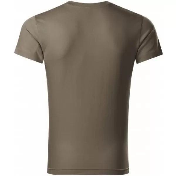  Pánske tričko MALFINI SLIM FIT V-NECK 146 ARMY 
