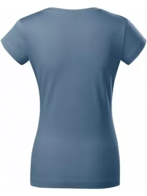 Dámske tričko MALFINI FIT V-NECK 162 DENIM