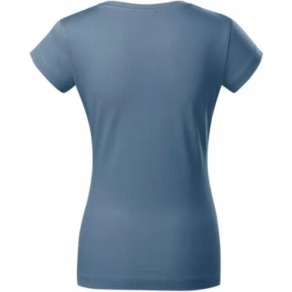  Dámske tričko MALFINI FIT V-NECK 162 DENIM 