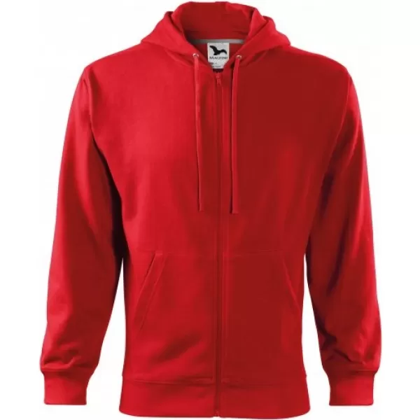  Pánska mikina MALFINI TRENDY ZIPPER 410 ČERVENÁ 