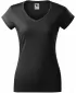 Dámske tričko MALFINI FIT V-NECK 162 EBONY GRAY