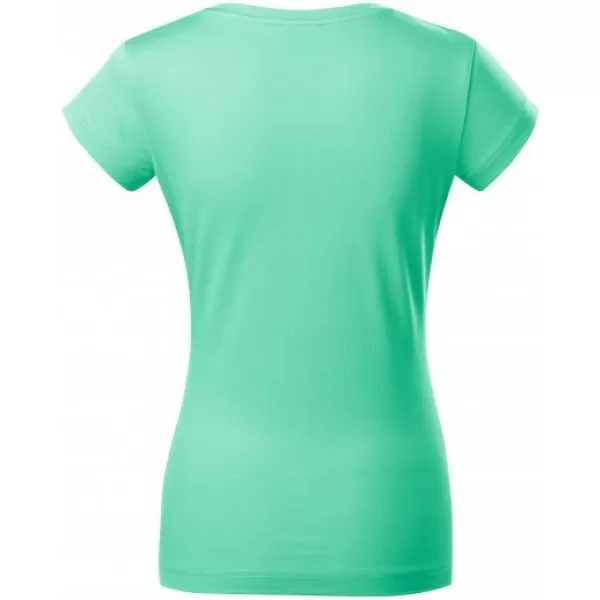  Dámske tričko MALFINI FIT V-NECK 162 MÄTOVÁ 