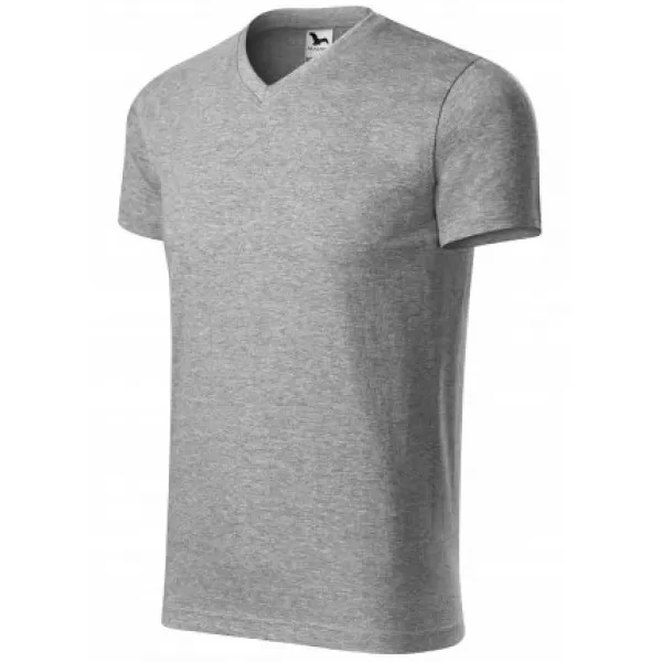  Pánske tričko MALFINI HEAVY V-NECK 111 TMAVO ŠEDÝ MELÍR 