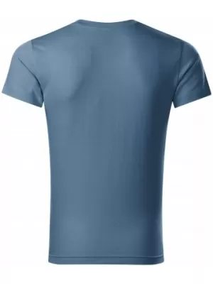 Pánske tričko MALFINI SLIM FIT V-NECK 146 DENIM