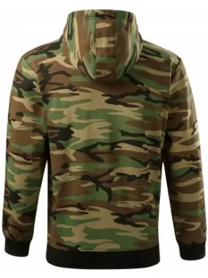 Pánska mikina MALFINI CAMO ZIPPER C19 CAMOUFLAGE BROWN