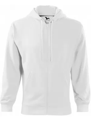 Pánska mikina MALFINI TRENDY ZIPPER 410 BIELA