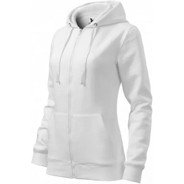  Dámska mikina MALFINI TRENDY ZIPPER 411 BIELA 