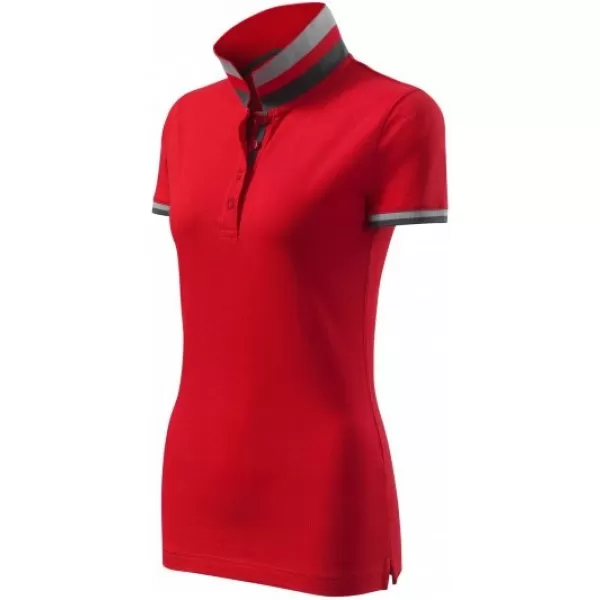  Dámske tričko s golierom MALFINI PREMIUM COLLAR UP 257 FORMULA RED 
