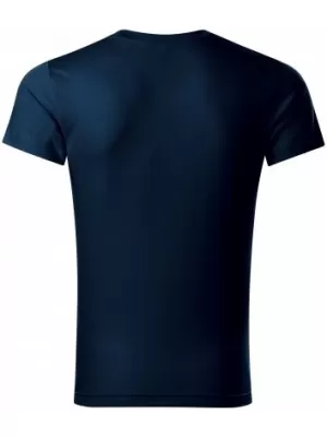 Pánske tričko MALFINI SLIM FIT V-NECK 146 NÁMORNÁ MODRÁ