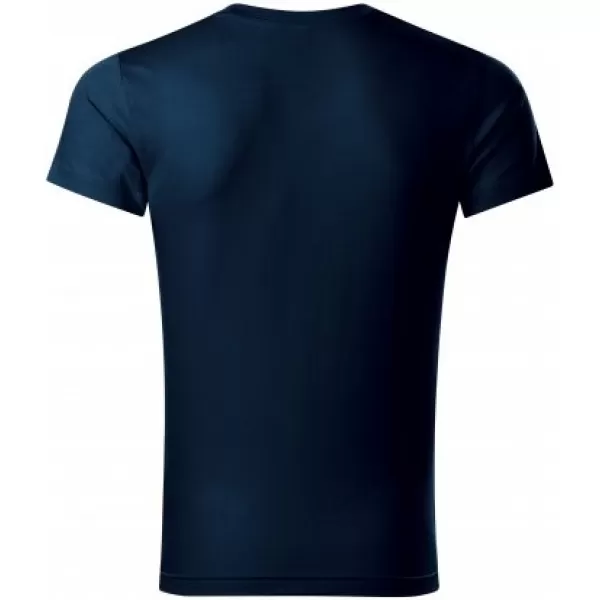  Pánske tričko MALFINI SLIM FIT V-NECK 146 NÁMORNÁ MODRÁ 