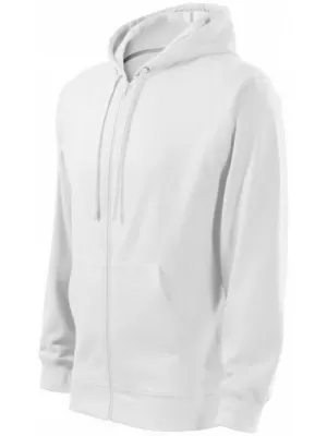 Pánska mikina MALFINI TRENDY ZIPPER 410 BIELA