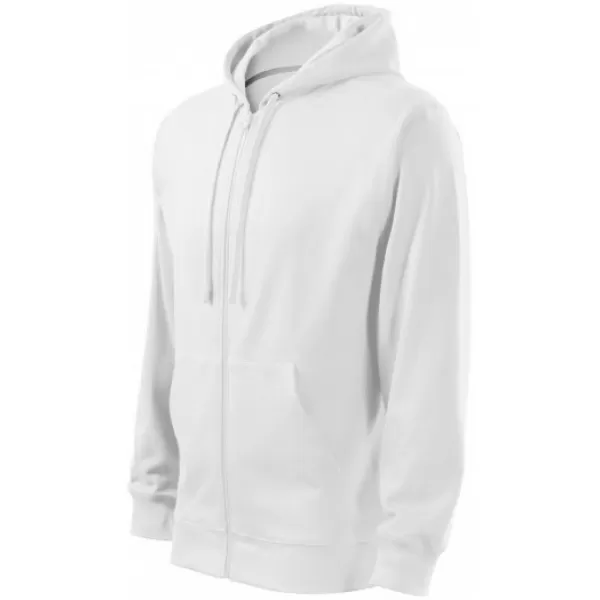  Pánska mikina MALFINI TRENDY ZIPPER 410 BIELA 